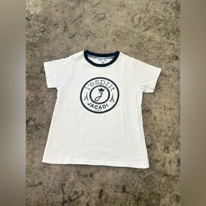 Jacadi White Kids T-Shirt with Navy Accents